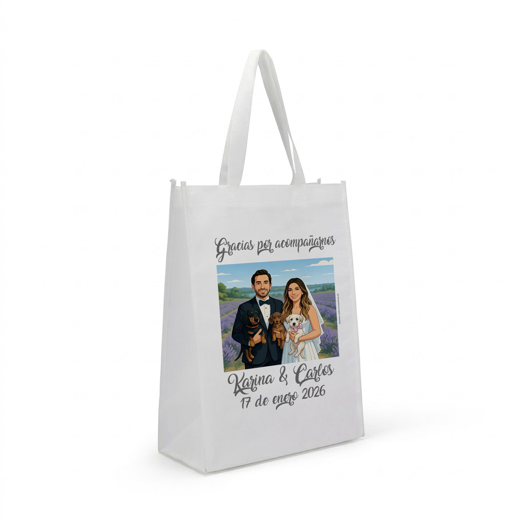 Bolsa Reutilizable Personalizada 30x40 cm con Fuelle