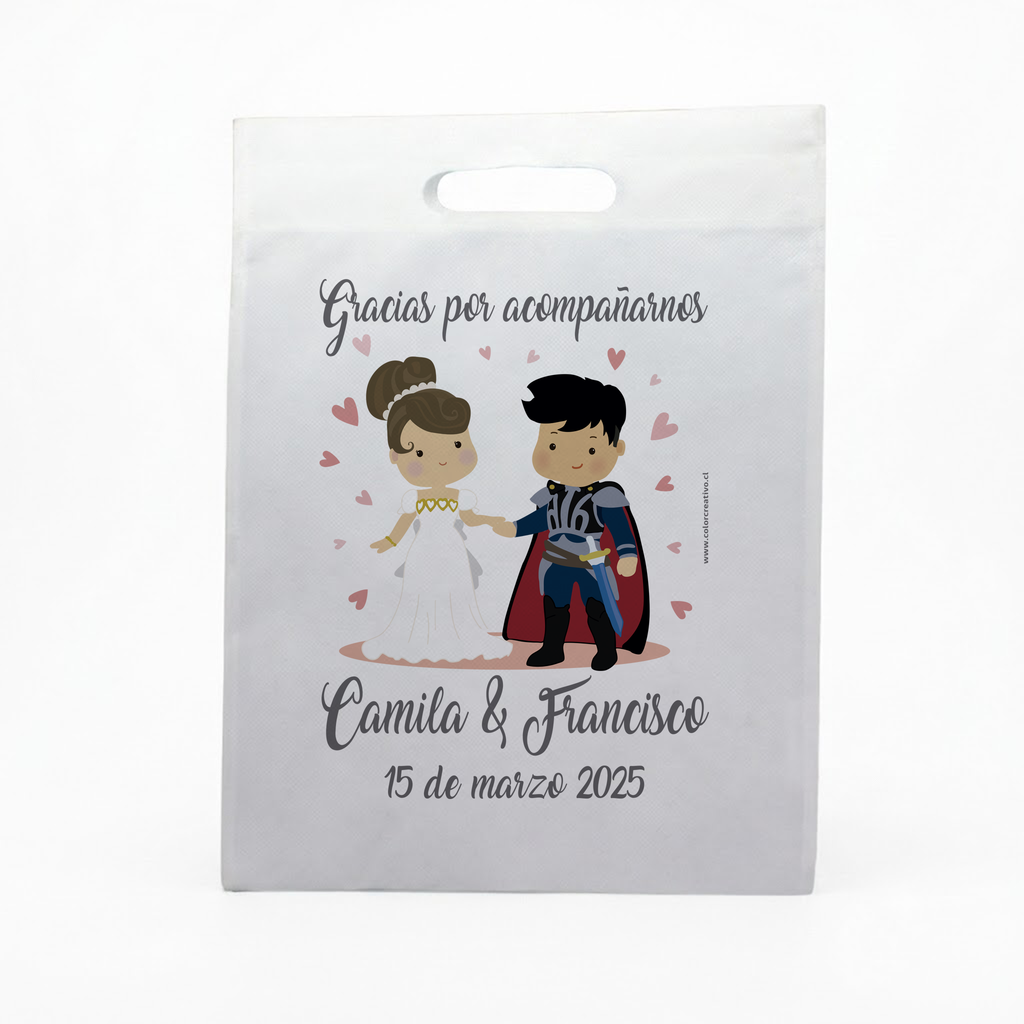 Bolsa Reutilizable Plana Personalizada 30x40 cm Asa Troquelada