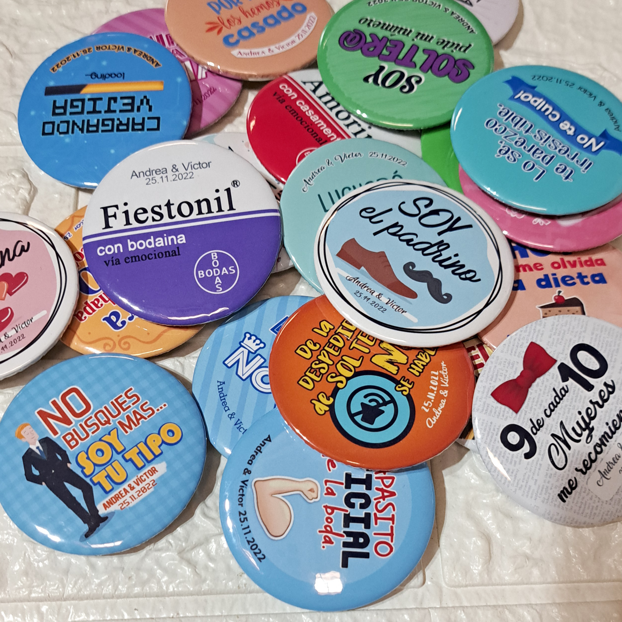 Chapas Alfiler para Barra Libre 58mm