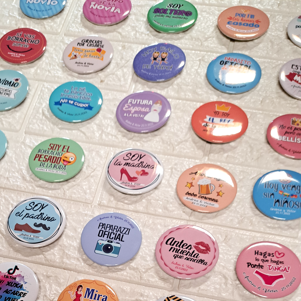 Chapas Alfiler para Barra Libre 58mm
