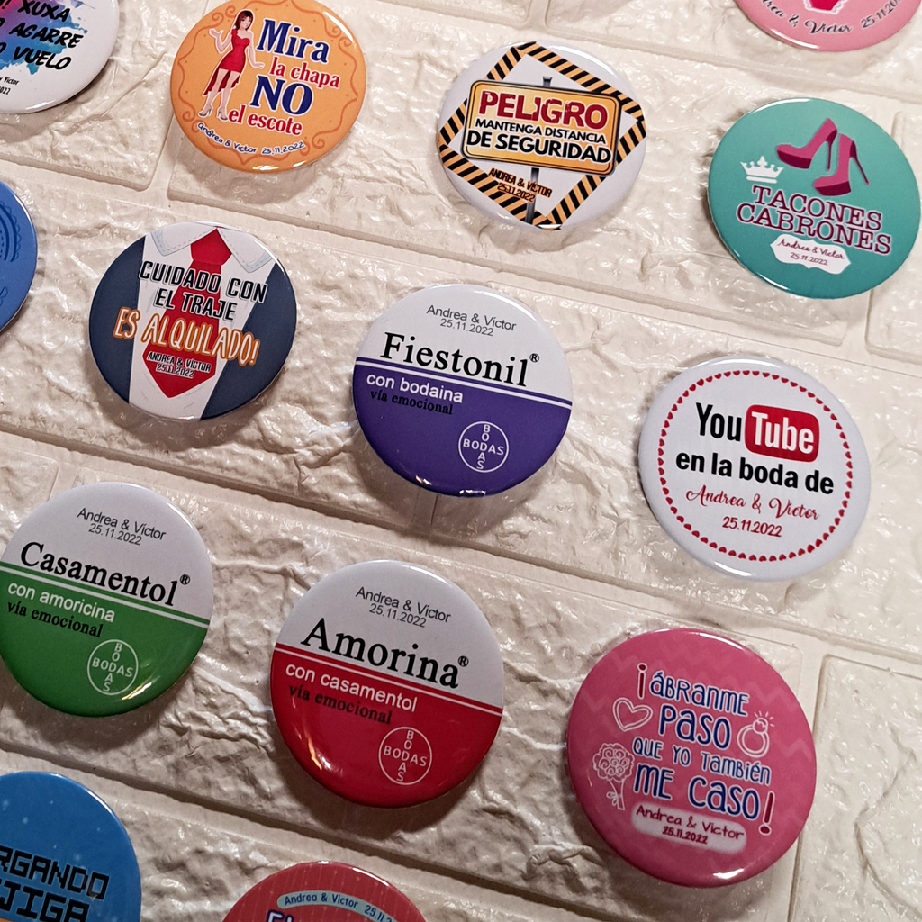 Chapas Alfiler para Barra Libre 58mm