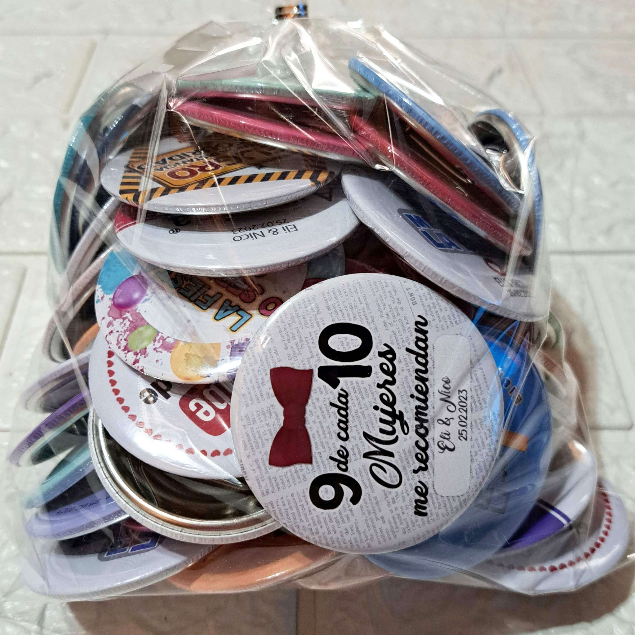 Chapas Alfiler para Barra Libre 58mm