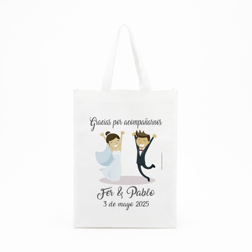 Bolsa Reutilizable Personalizada 30x40 cm con Fuelle