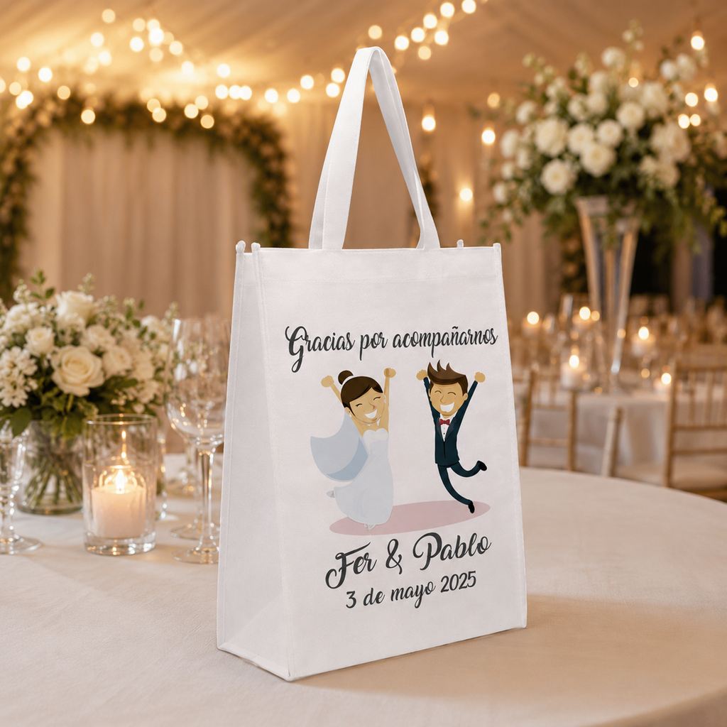 Bolsa Reutilizable Personalizada 30x40 cm con Fuelle