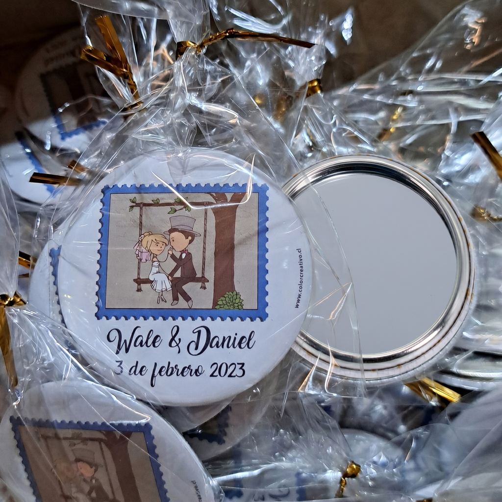 Chapas Espejo Personalizadas 58 mm