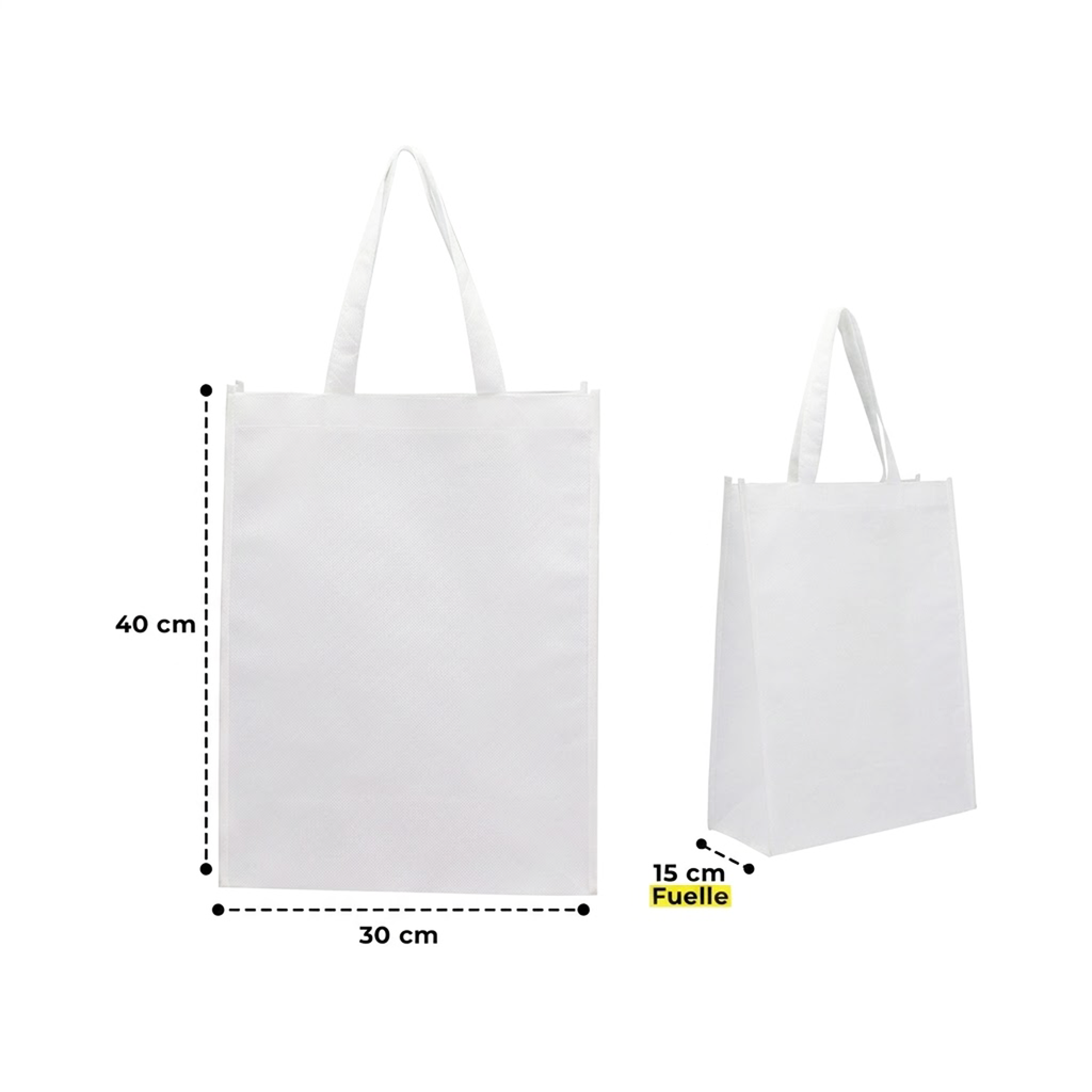 Bolsa Reutilizable Personalizada 30x40 cm con Fuelle
