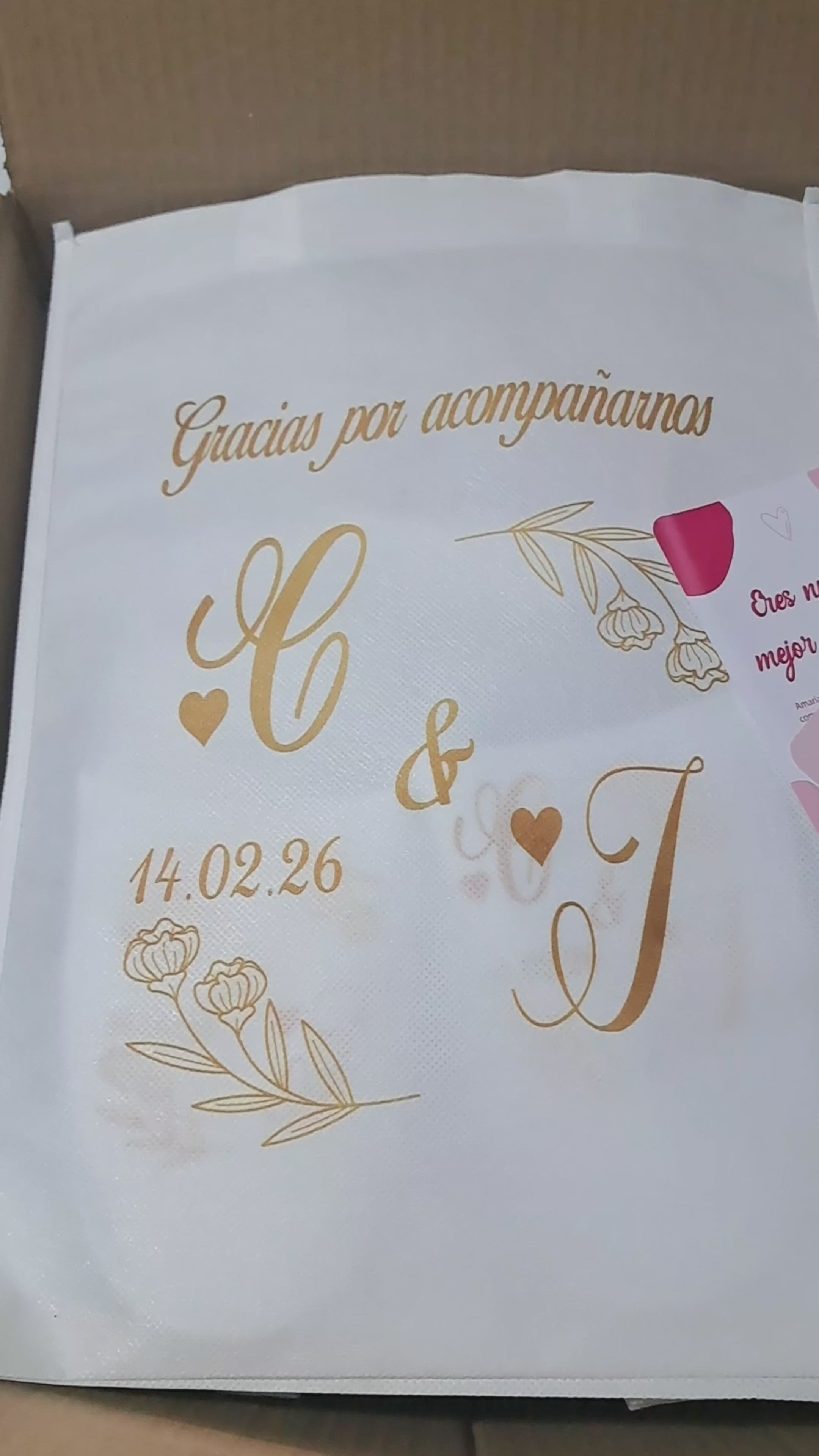 Pack Kits Recuerdo Personalizado para Matrimonio – Bolsas con fuelle + Pantuflas
