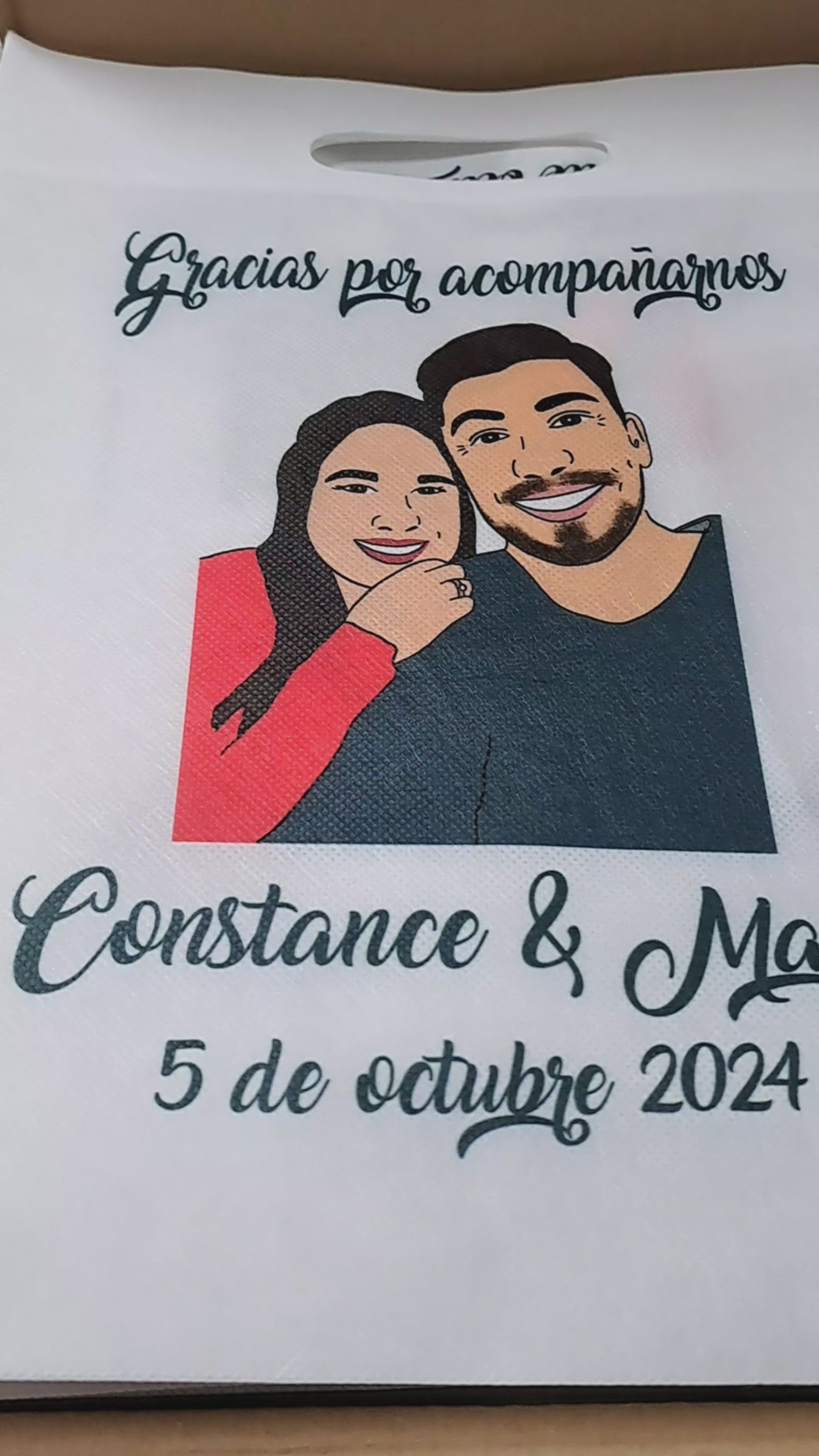 Pack Kits Recuerdo Personalizado para Matrimonio – Bolsa Plana + Pantuflas